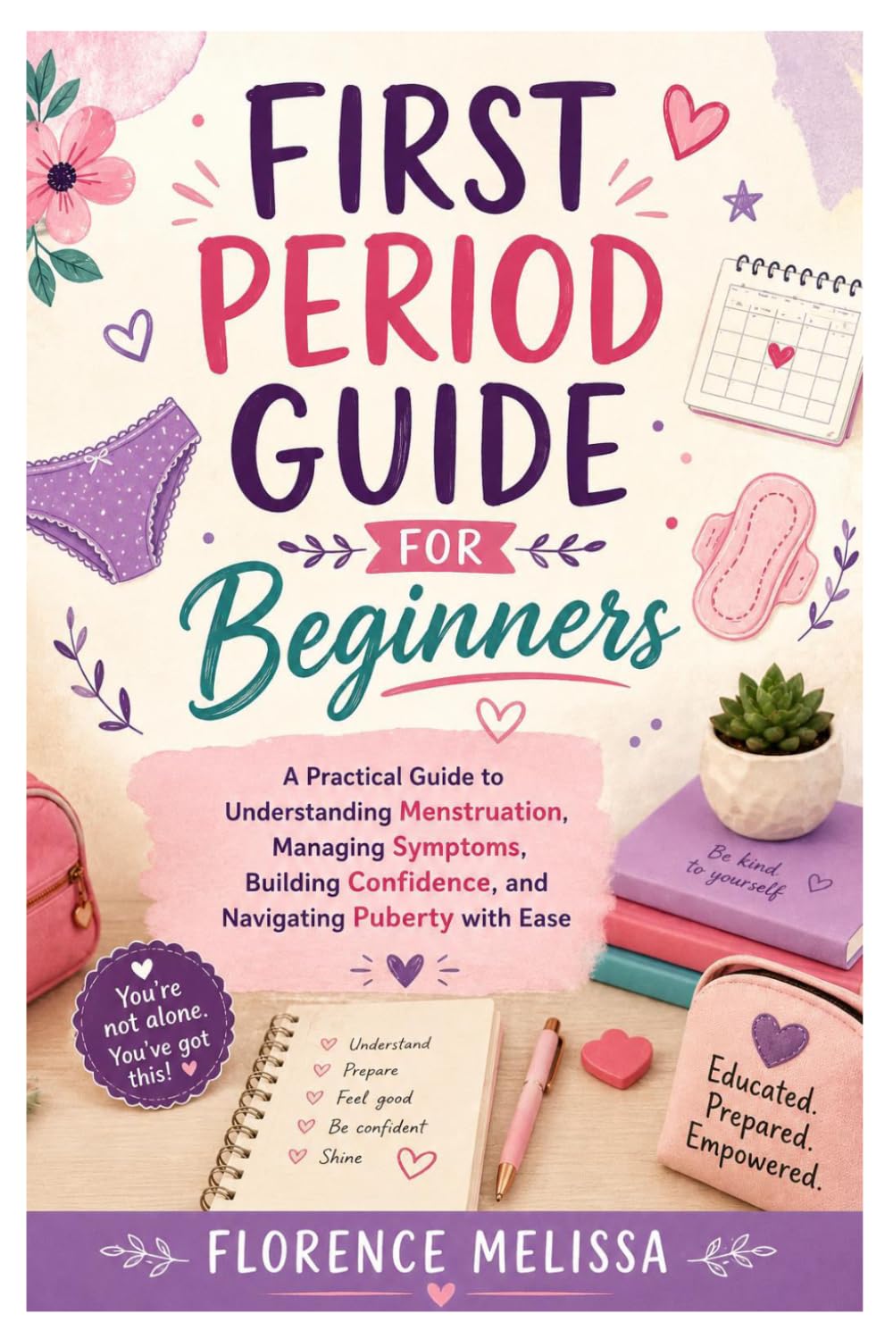 First Period Guide for Beginners: A Practical Guide to Understanding Menstruation, Managing Symptoms, Building Confidence, and Navigating Puberty with Ease