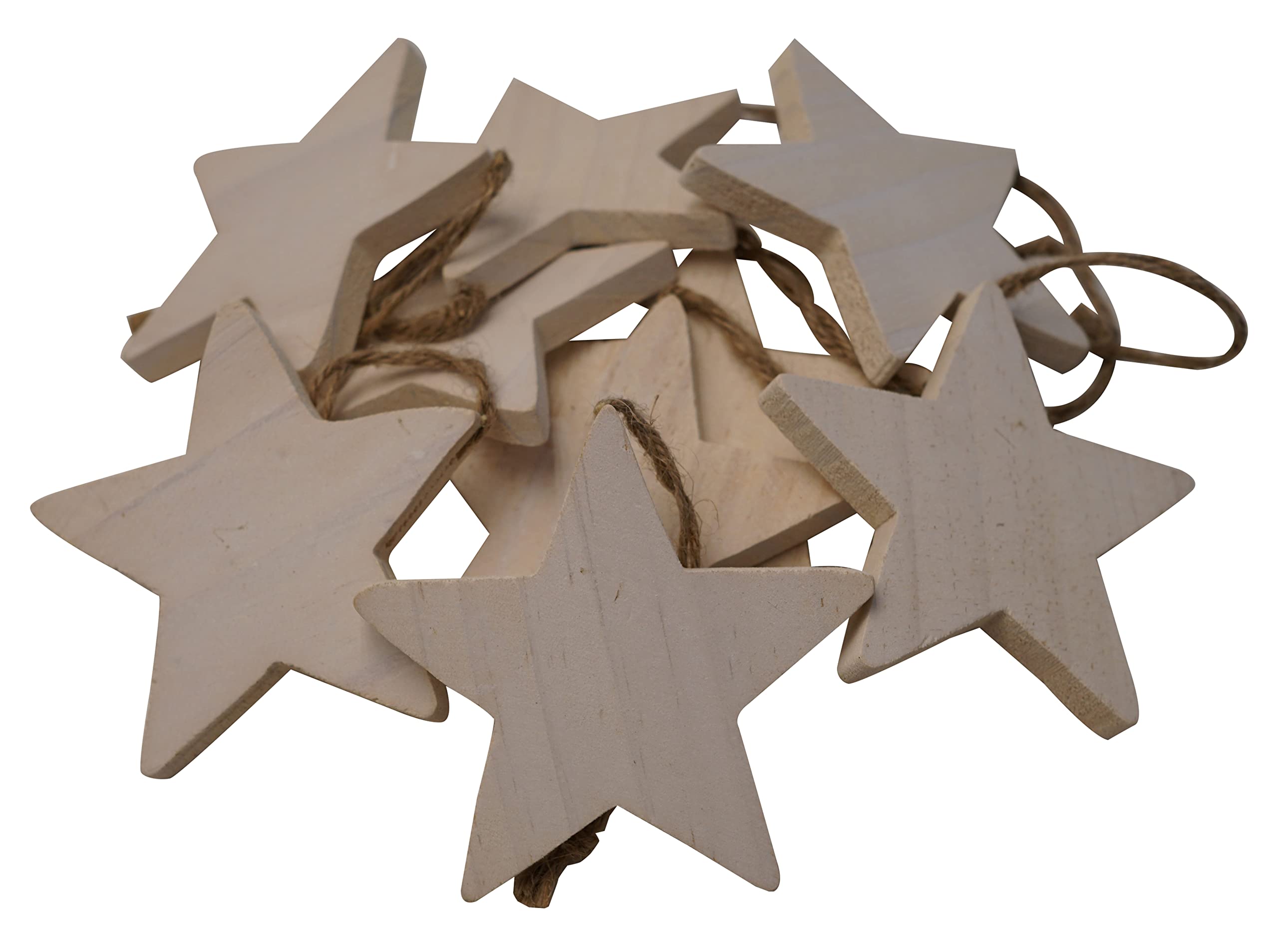 khevga Decorative Christmas Tree Decoration Pendant Christmas Tree Star White Vintage Set of 10 (7 cm)
