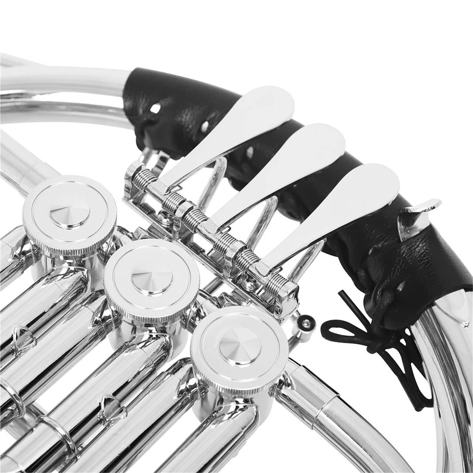 3 Klucze Srebrzony Róg Francuski Bb Dzielony Podwójny Rząd Mosiężny Instrument Muzyczny Z Akcesoriami