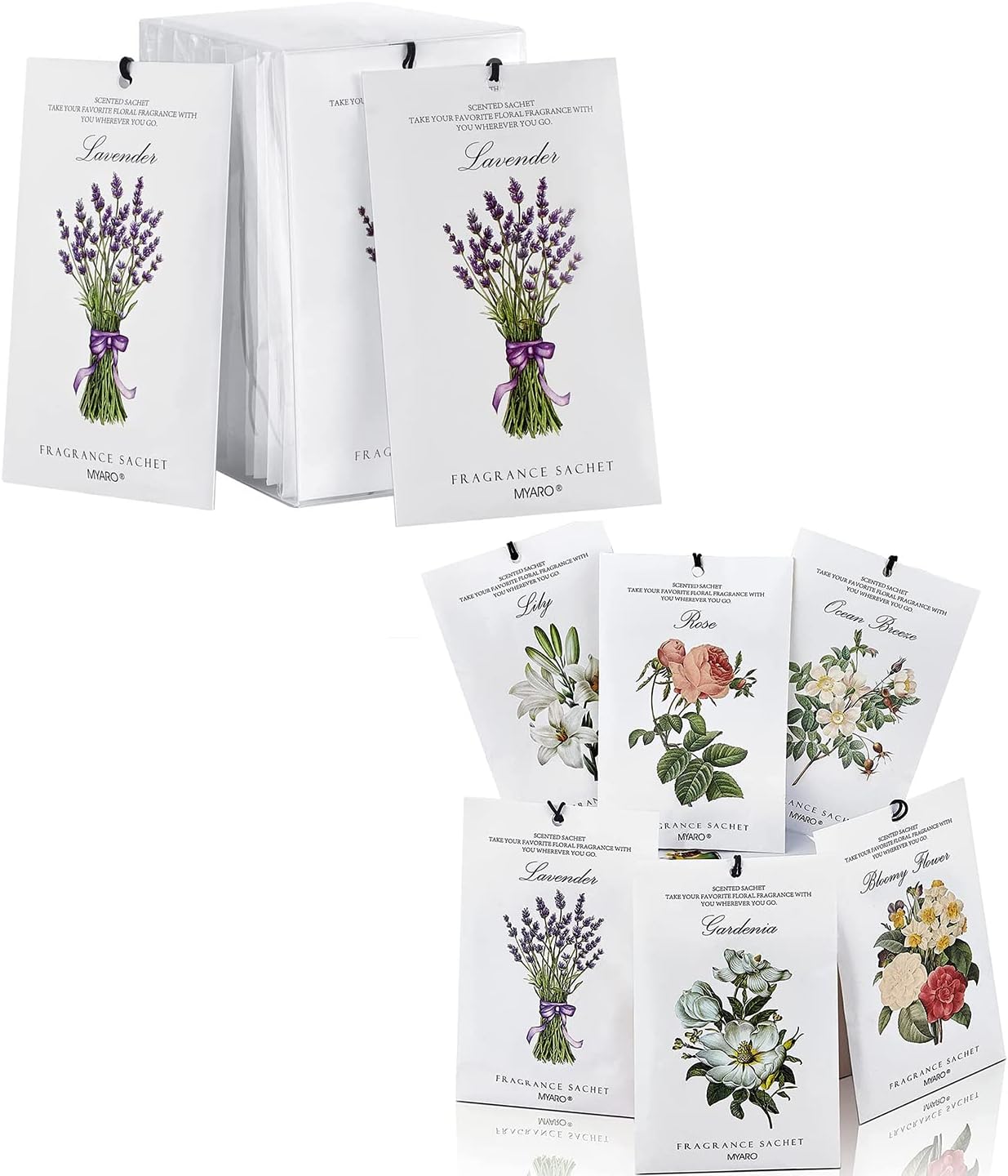 24 Packs de Sachets Aromáticos para Cajones y Closets