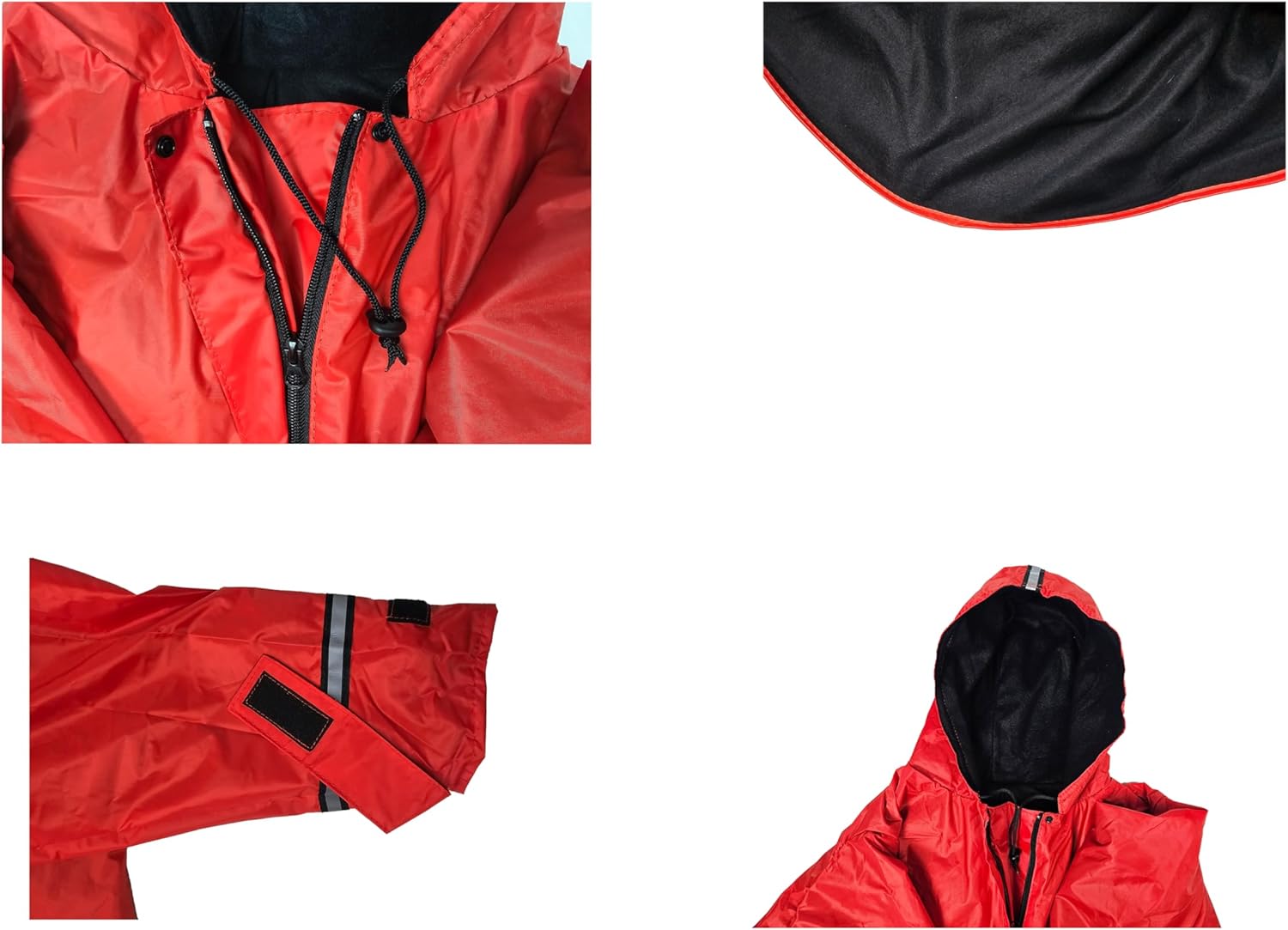 Rain PONCHO for Mobility Scooter Riders Deluxe warm Lining and safety reflectors with hood