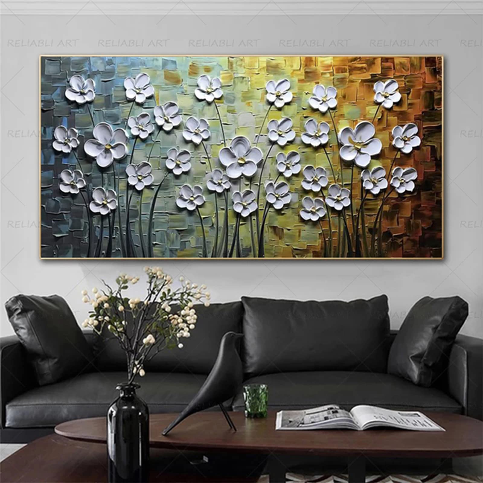 Kit Complet Peinture Diamant 40x120cm Fleurs Modernes Broderie Z-9467