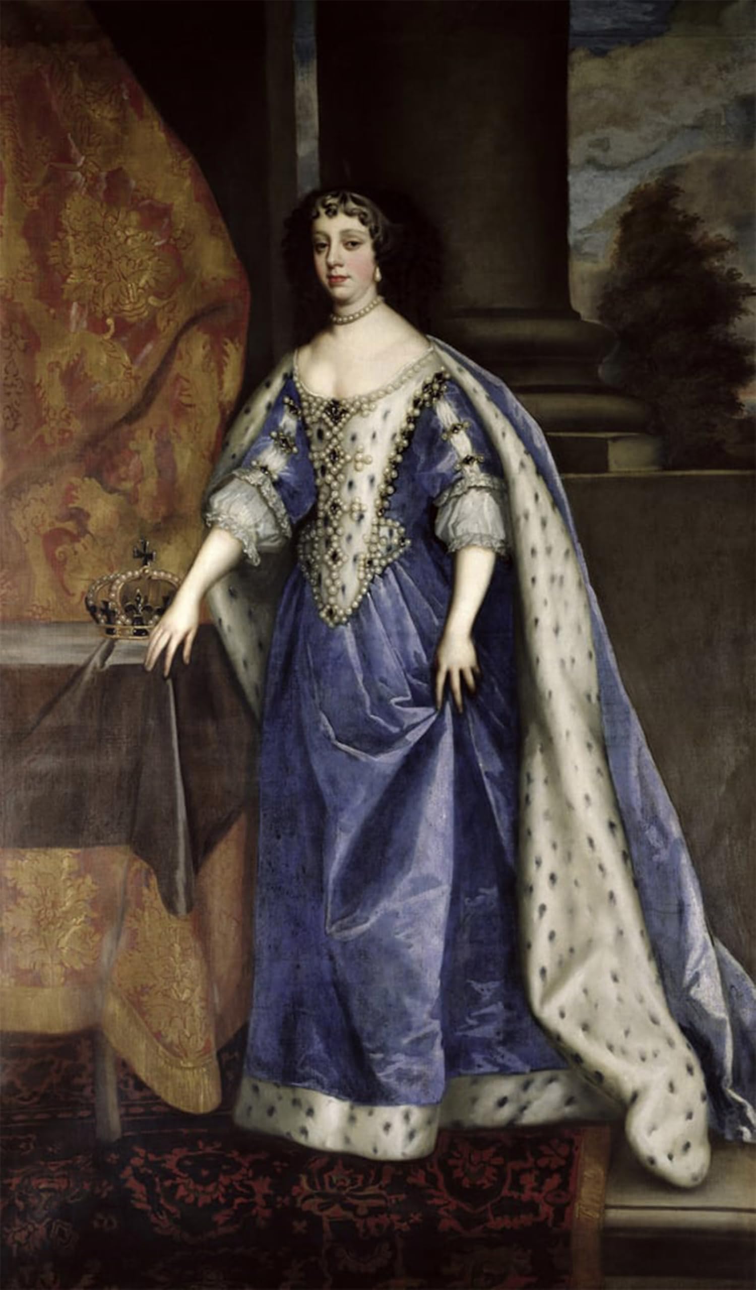 Artxlxxbn No Frame Famous Prints Artwork Pictures Poster Painting Art Catherine Of Braganza By Peter Lely Artwork Landscape Pictures For Home Decor 60X90cm