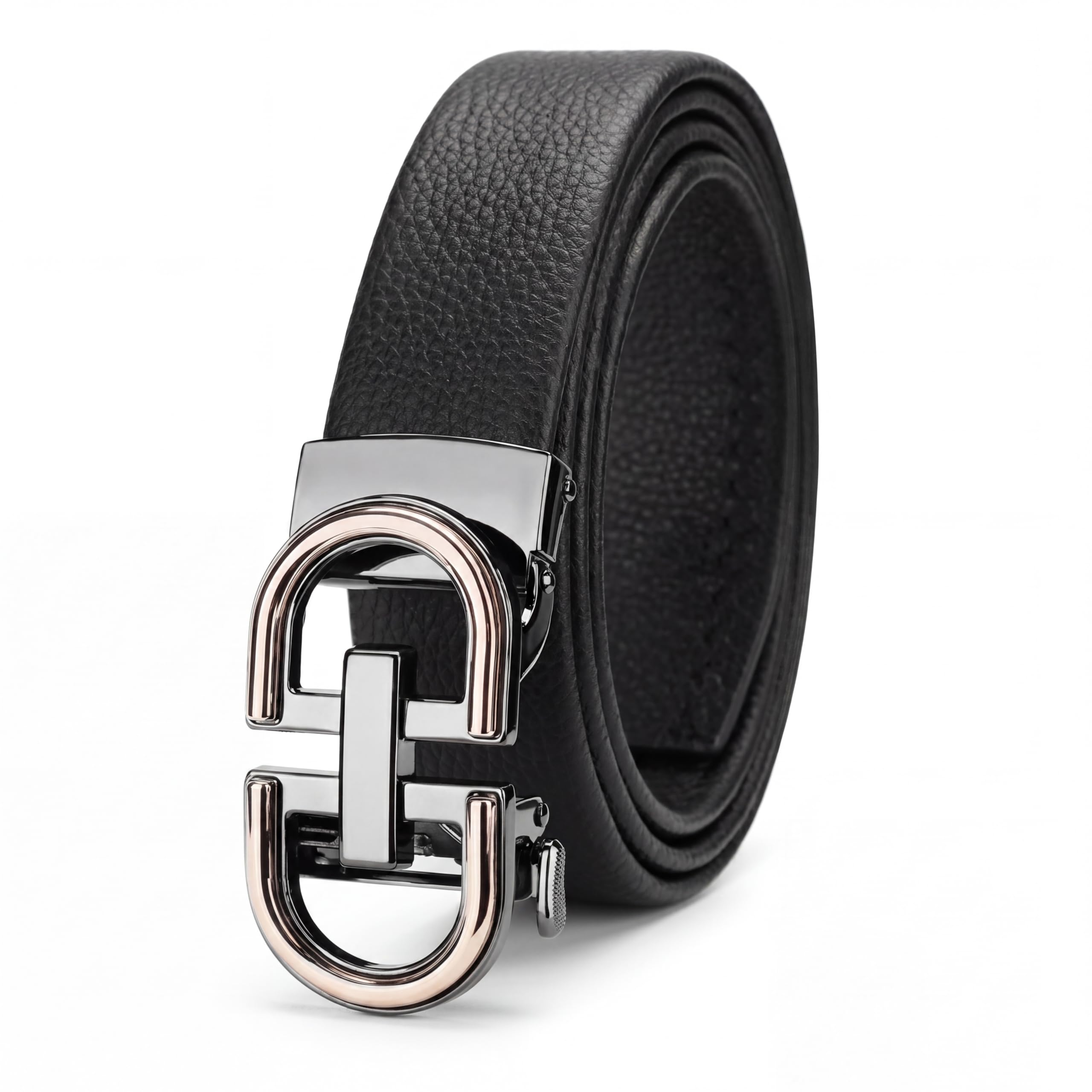 Men's Belt Leather Ratchet Belt for Men Dress Casual Every Day with Adjustable Buckle, Trim to Fit(35mm)-image-46