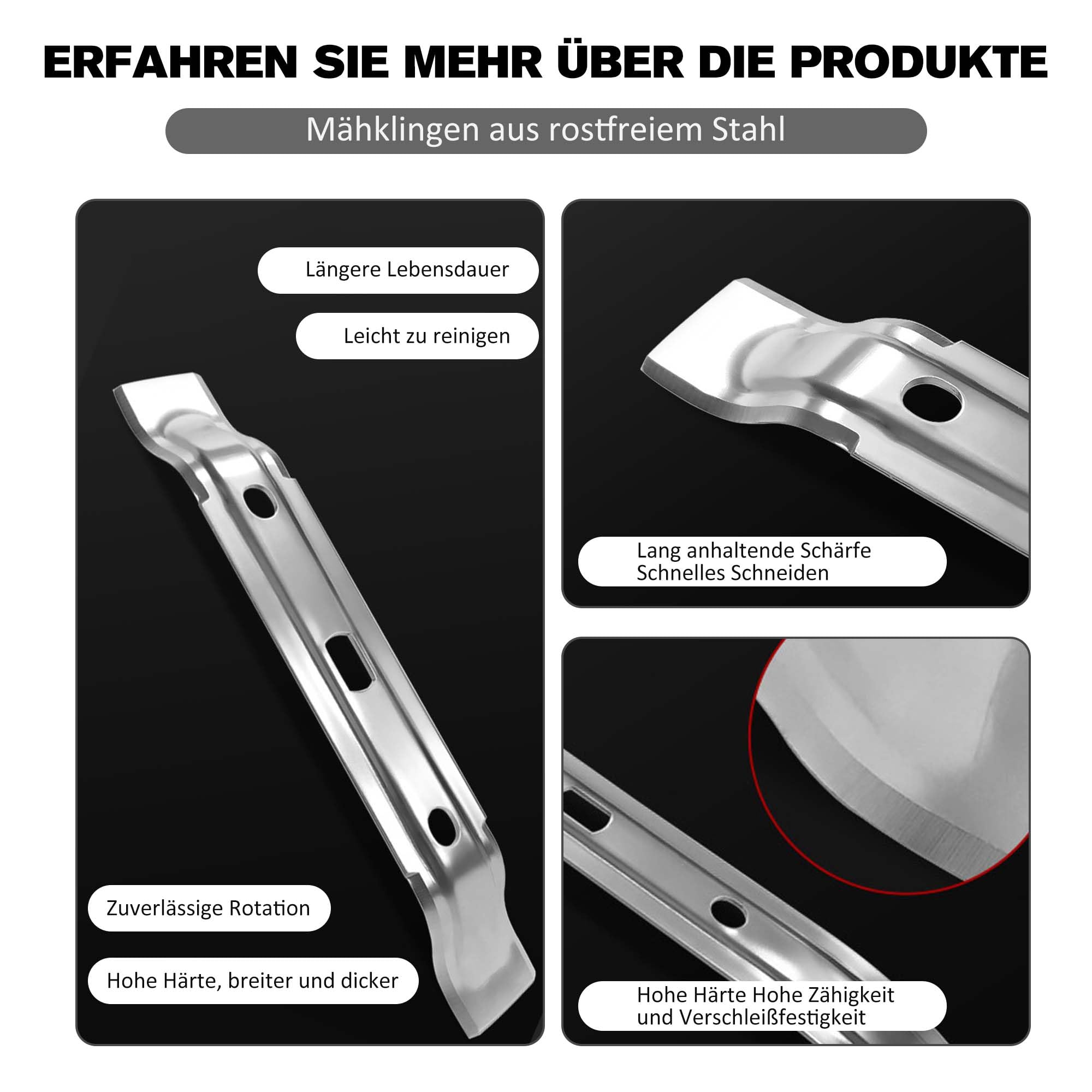 2 x ostrza do noży kompatybilne z kosiarką Stihl iMOW RMI 422 422P 422PC RMI422 P C