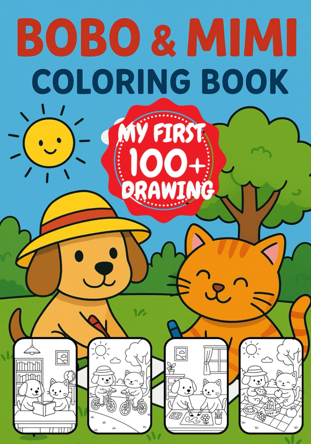 Bobo & Mimi Coloring Book: 100+ Fun & Cute Coloring Pages for Kids