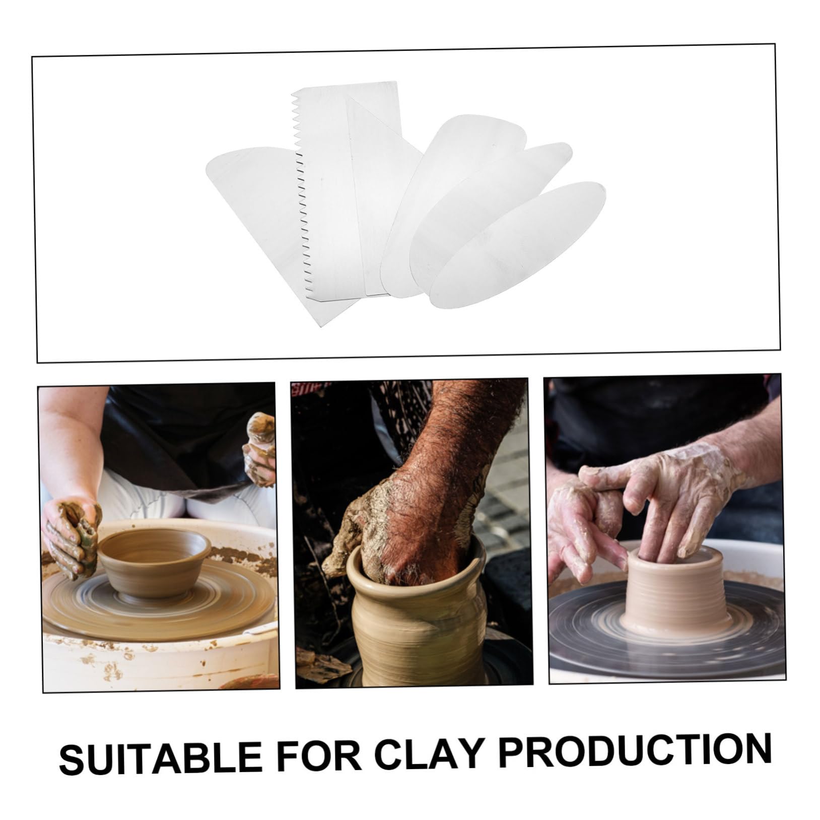 TEHAUX 18pezzi Strumenti Acciaio Inossidabile per Scolpire Argilla Raschietti per Creazioni Ceramica Accessori per Arte Argilla Raschiatura e Modellazione Facile