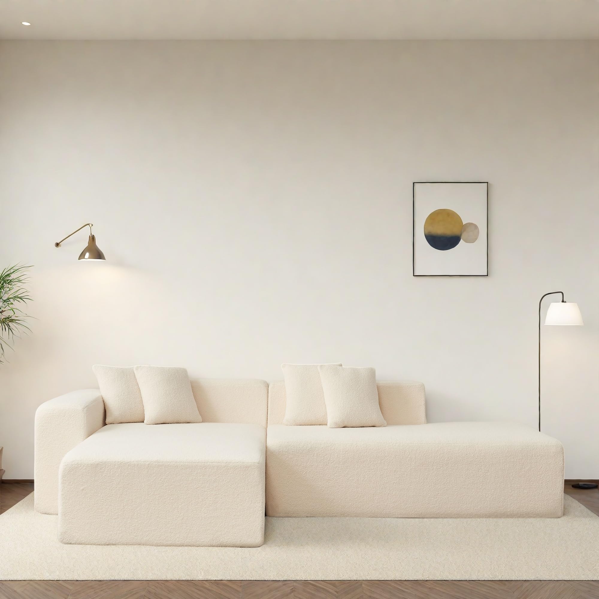 Typology／D41／T31 Amazon.com: FONTOI L-Shape Modular Compressed Couch, Cloud