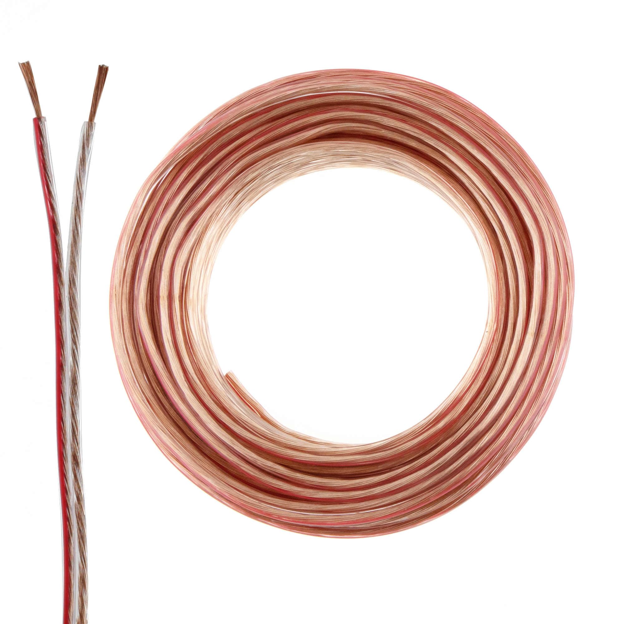 Cable de altavoz 2 x 0,50 mm2 – 25 m – transparente – CCA – Cable de audio – Cable de caja — view 11