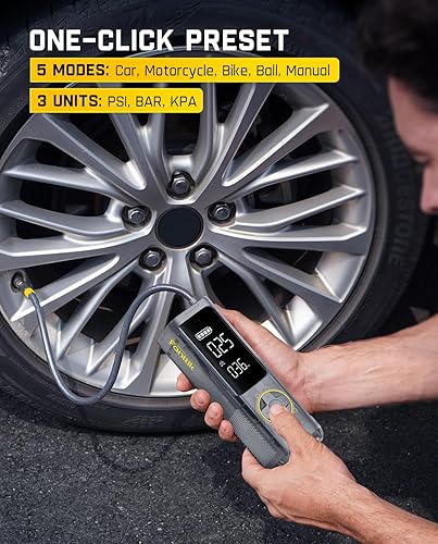 Miniatura 6 de Fanttik Compresor de aire portátil X8 APEX para inflado de neumáticos, inflado rápido de 1 minuto, inflador de neumáticos inalámbrico de 150 PSI con