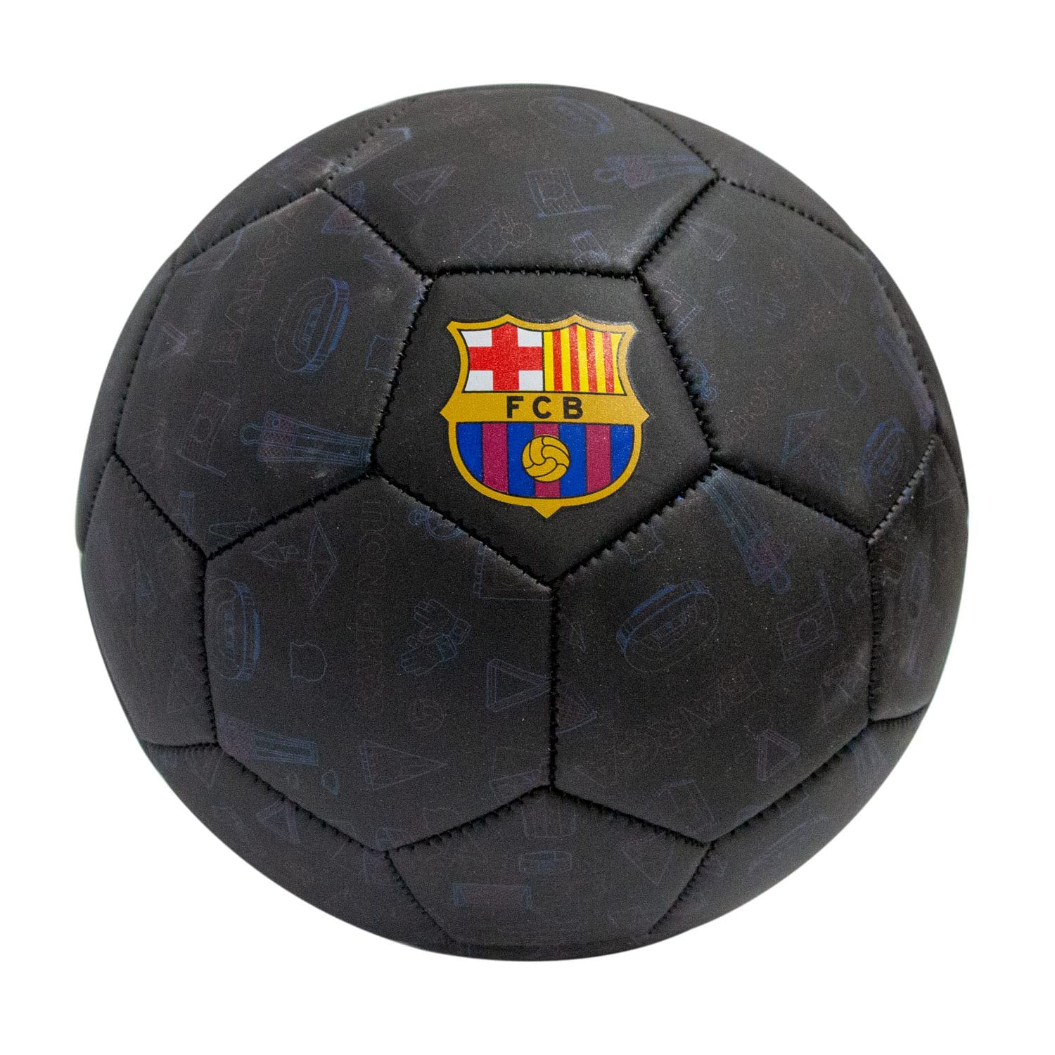 Mesuca FC Barcelona Design 6 Football, Size 5, Black