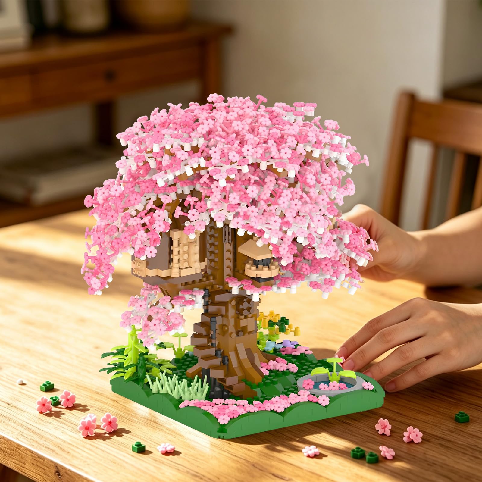 Amazon.co.jp: Vziimo 桜盆栽 木組み立てセット 日本の桜の木の家