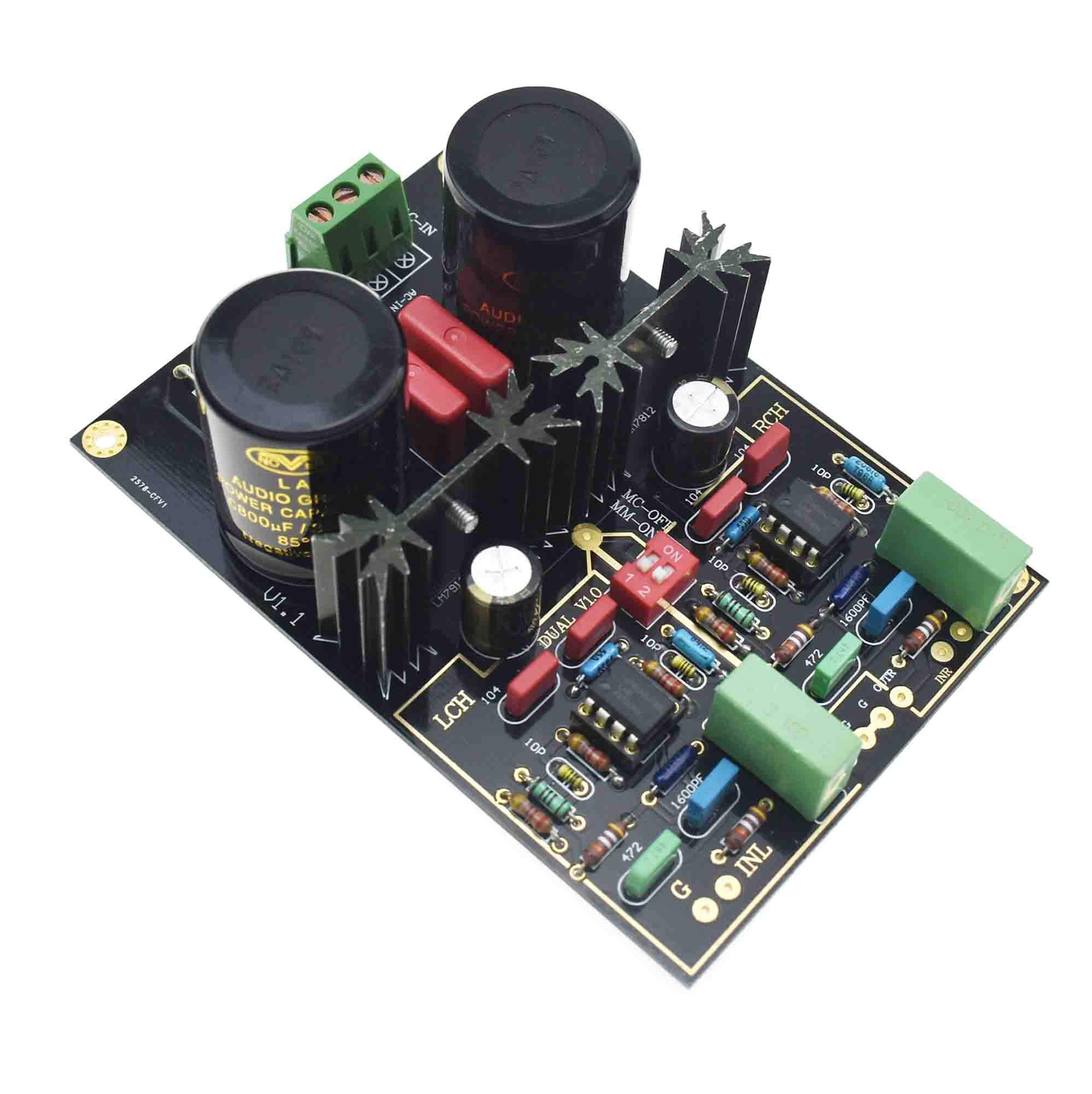 Reland Sun Hi-Fi Germany Dual Phono Plattenspieler Vorverstärker Moving Magnet MM/MCLP Vinyl Vorverstärker Board LME49720NA NE5532 DIY Kit (LME49720NA)