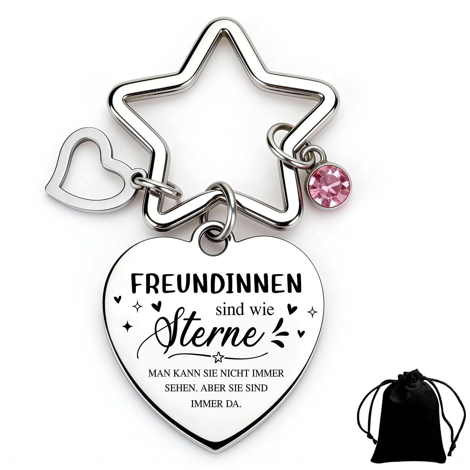 TUZELIYA Beste Freundin Schlüsselanhänger mit Herz und Gravur, Geschenke für Frauen, Ostergeschenke Geburtstagsgeschenk Freundin Schwester Frauen