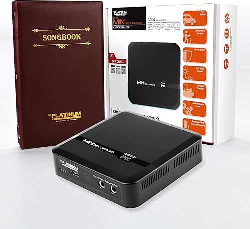 Platinum KS10 Mini SD - Máquina de karaoke para adultos con OPM de 21 K y canciones infantiles en inglés, compatible con grabación de canciones,
