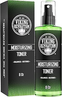 Viking Revolution Skin Toner for Men, Facial Toner Spray for Mens Face Care, Toner for Face - Hydrating Toner for Oily Skin, Balancing Toner for Sensitive Skin - Natural Facial Toner for Men (8oz)
