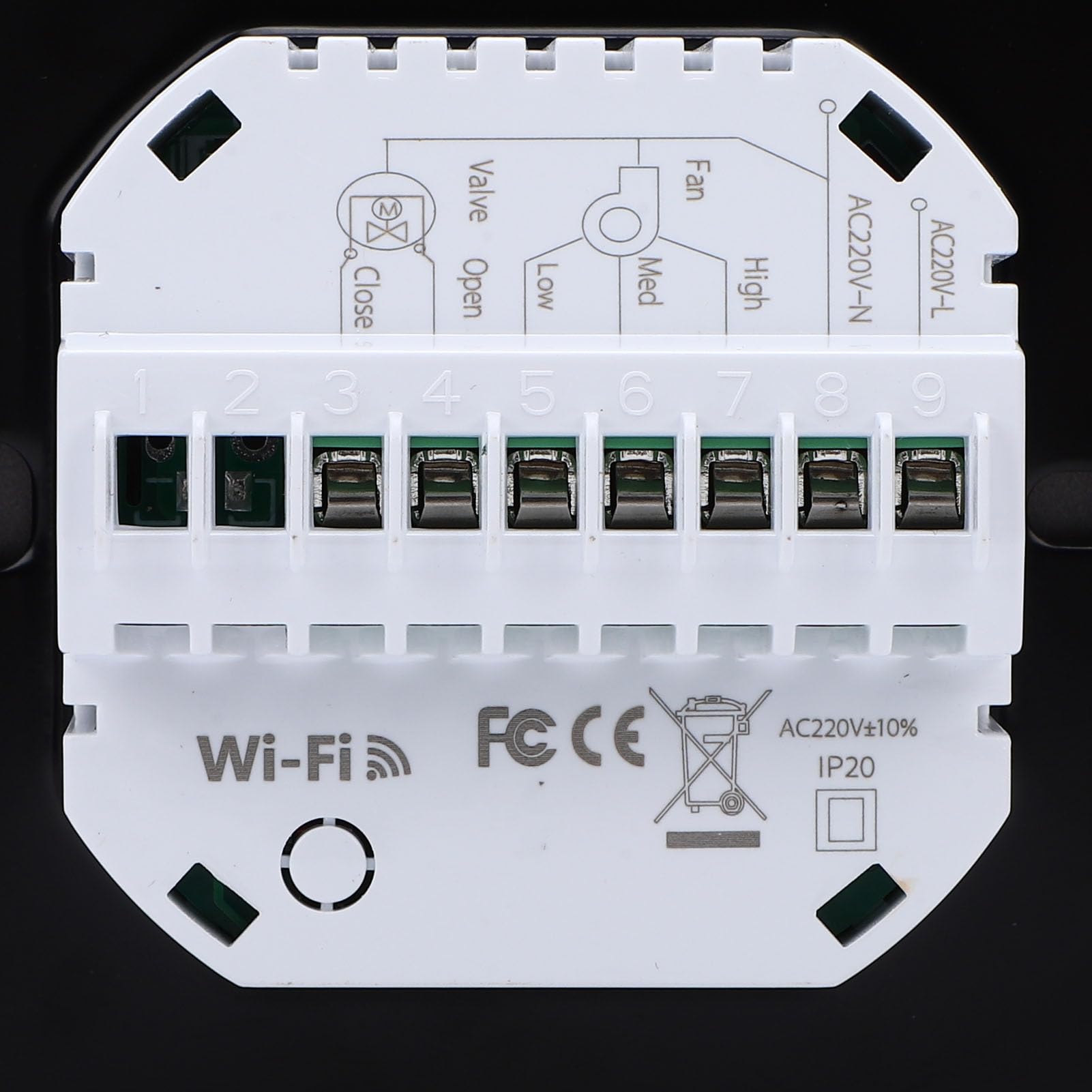 lyrlody Inteligentny Termostat WiFi, Termostat PC ABS z Inteligentnym Pokrętłem z Ekranem TFT 240x240, Pilot z Aplikacji, Programowalny od 41 do 95F, do Domowego Systemu Ogrzewania Podłogowego AC