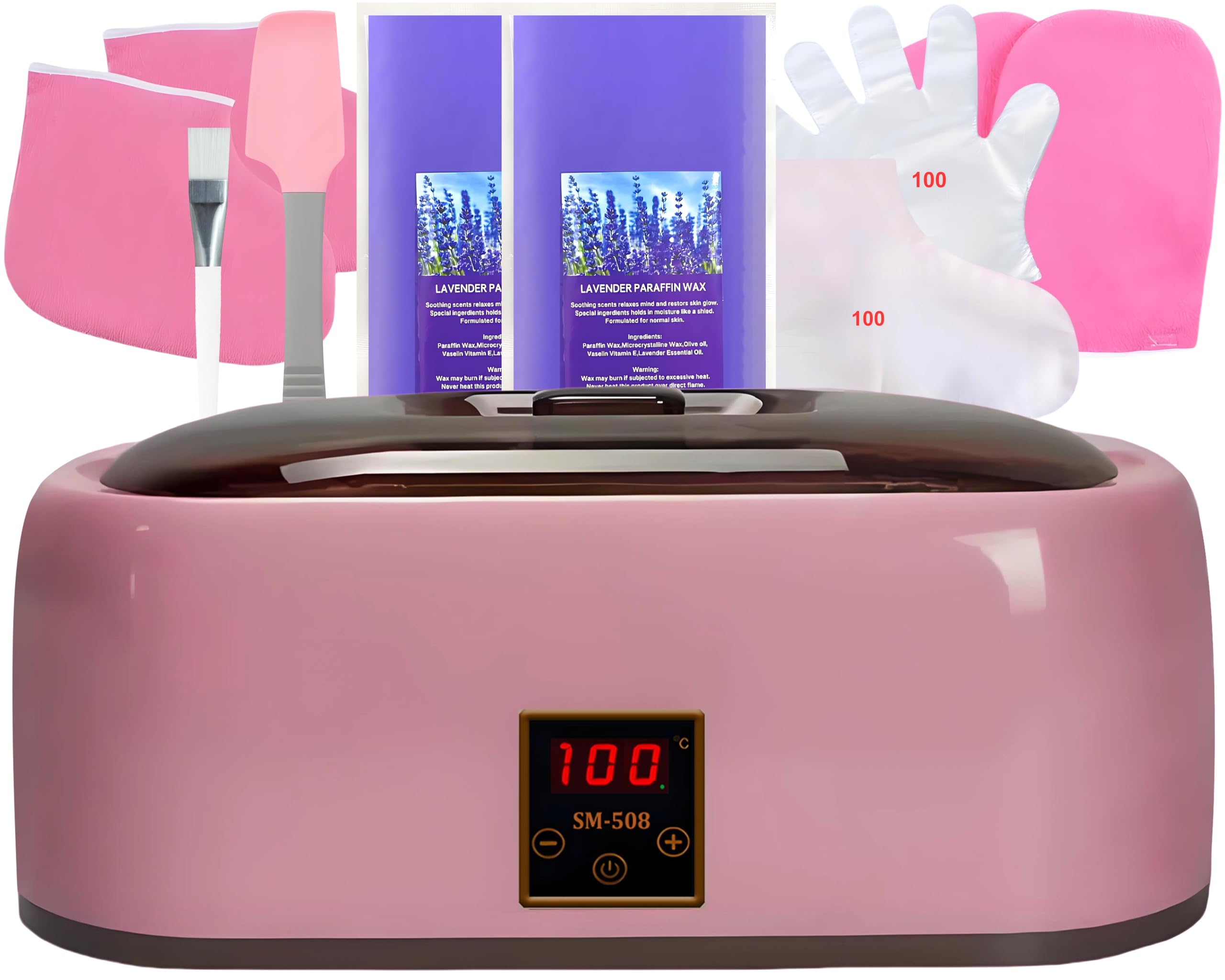 4L Paraffinbad für Hände und Füße mit Zubehör – Profi SPA Paraffin Wachsbad zur Hautbefeuchtung & Gelenkberuhigung, Ideal für Zuhause & Salon