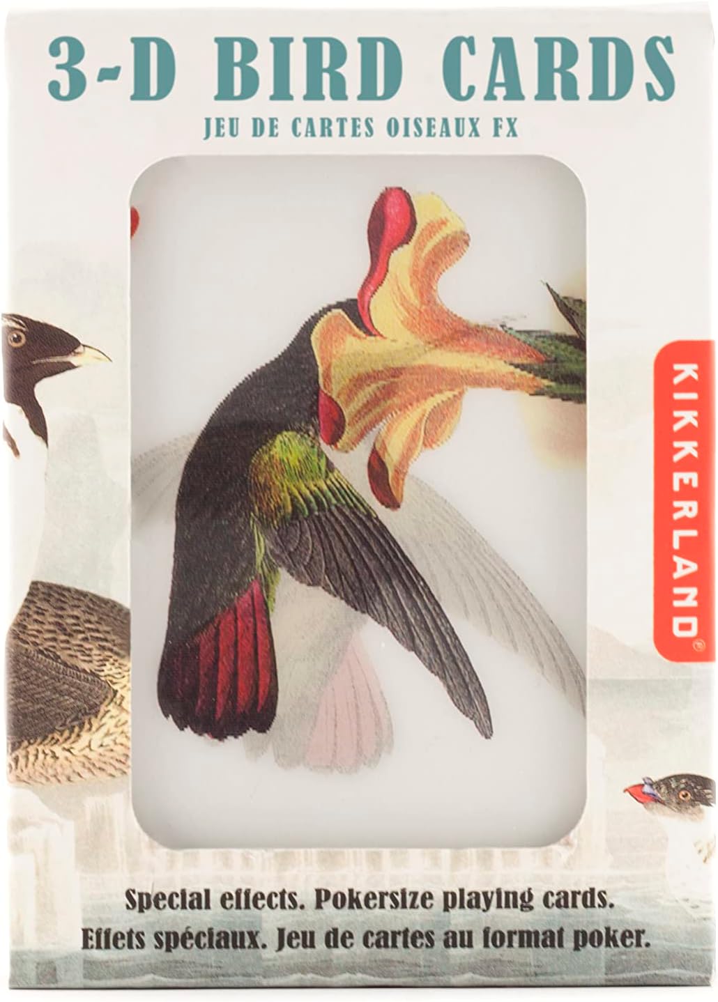 KIKKERLAND 3-D Bird Playing Cards (GG113)