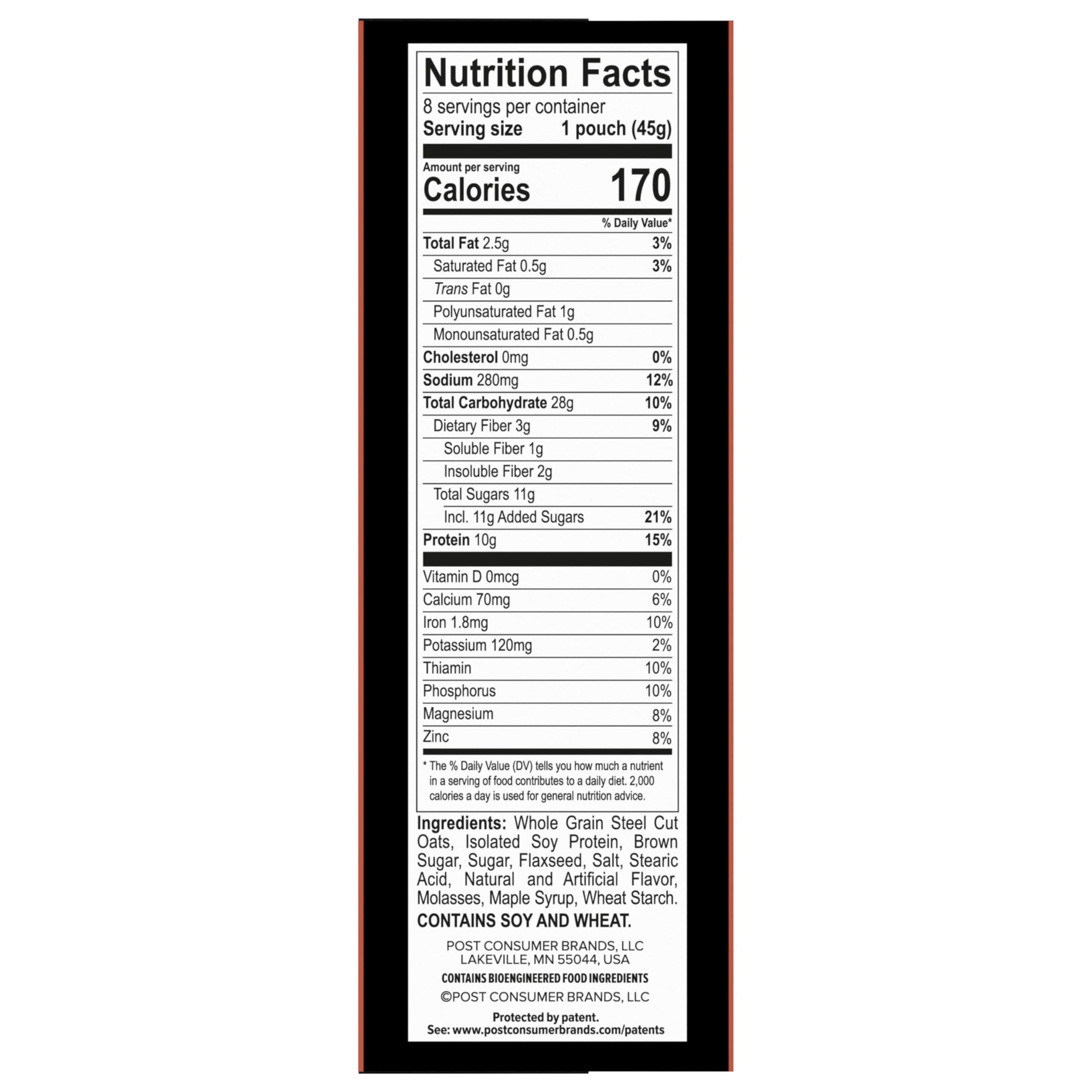 Better Oats Steel Cut Protein Oatmeal Packets, Maple and Brown Sugar Flavor with Flax Seeds and Whole Grains, Quick-Cooking Breakfast, Box of 8 Pouches (Pack of 6)