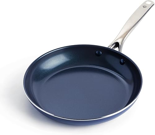 Miniatura 5 de Blue Diamond Cookware - Sartén antiadherente de cerámica con infusión de diamantes, de 12 pulgadas, apta para horno, azul y utensilios de cocina con
