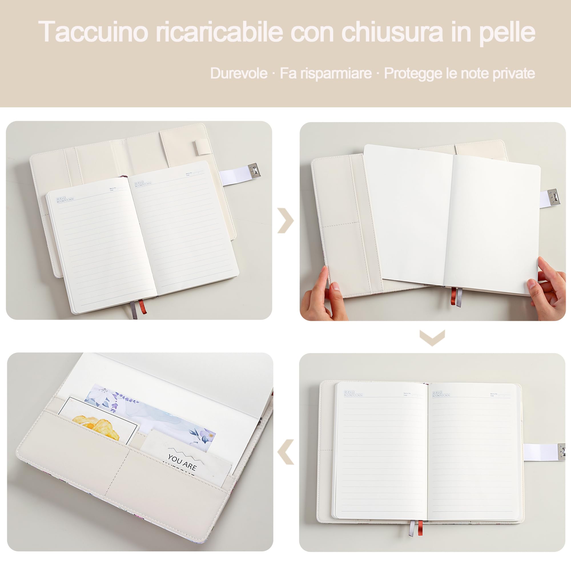 Diario Segreto A5 Lago Verde con Lucchetto 240 Pagine Notebook Protetto