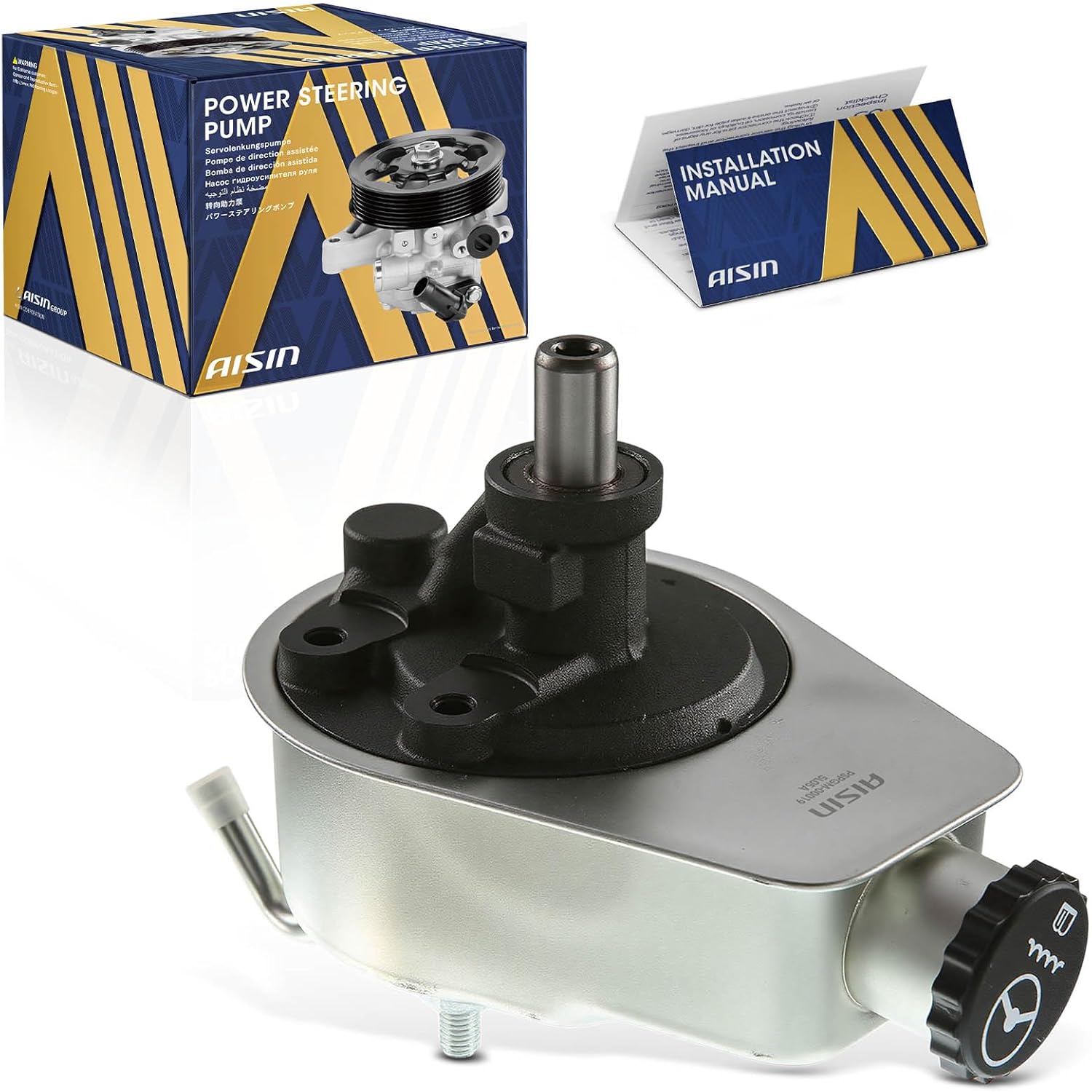AISIN AFTERMARKET PSPGM-00019 Power Steering Pump with Reservoir - Compatible with Chevrolet C10 C20 K10 K20 Suburban 1980-1986, GMC C1500 Suburban 1980-1986, C2500 Suburban 1980-1986