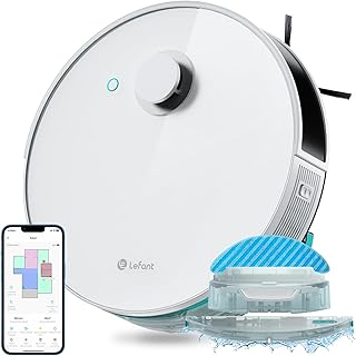 Lefant N3 Robot Vacuum and Mop Combo, Precision Mapping with LIDAR Navigation, 4000Pa Suction & Sonic Mopping, 200 Min Run...