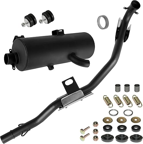 Caltric Silenciador con kit de tubo y junta compatible con Polaris Sportsman 500 4x4 1996 1997-2000