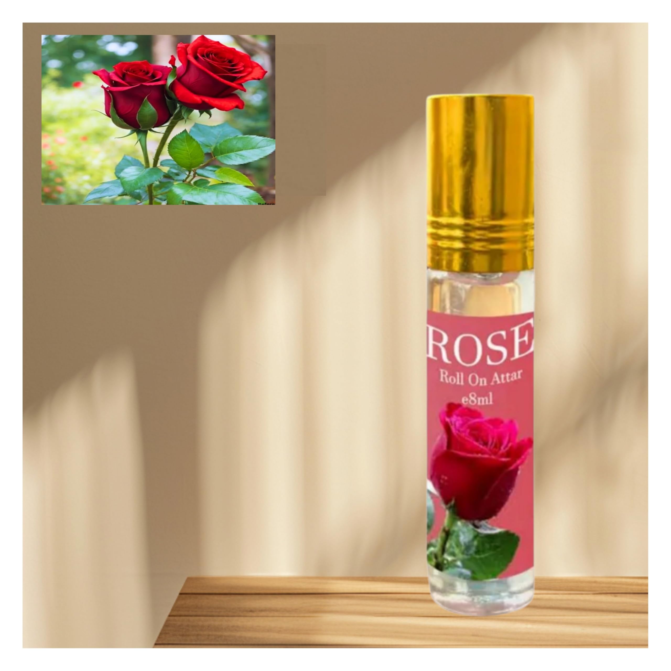 Real Rose Attar Original Pure Super Long-Lasting Alcohol Free 8.0ml in Luxury Bottle Best for Men and Women