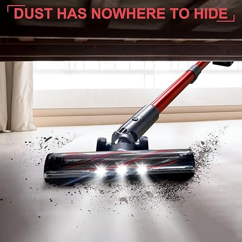 Miniatura 5 de EIOEIR Aspiradora inalámbrica con filtración de alta eficiencia aspiradora ligera versátil para suelos de madera dura hasta 55 minutos de tiempo de