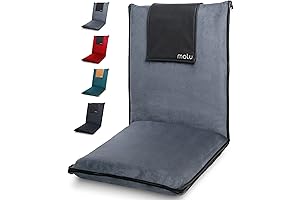 Extra Large Padded Floor Chair w/Back Support - Japanese Chair Meditation Cushion,...