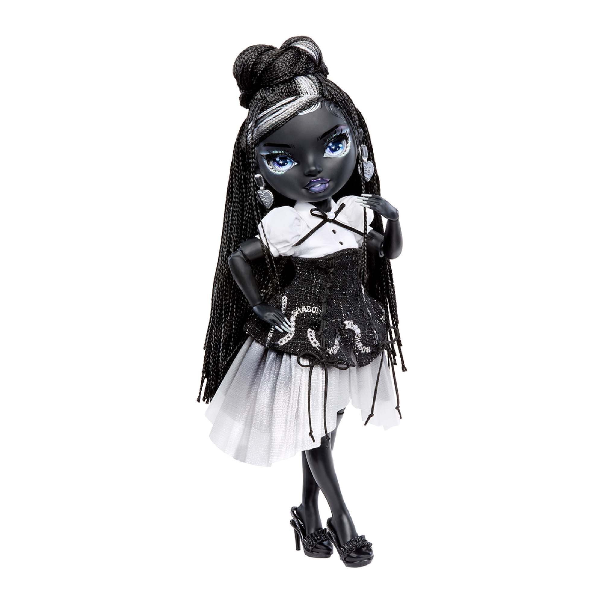 Rainbow High Shadow High – Muñeca Shanelle Onyx – 28 Cm – Pelo Negro – Alta Costura – Articulada – Coleccionable