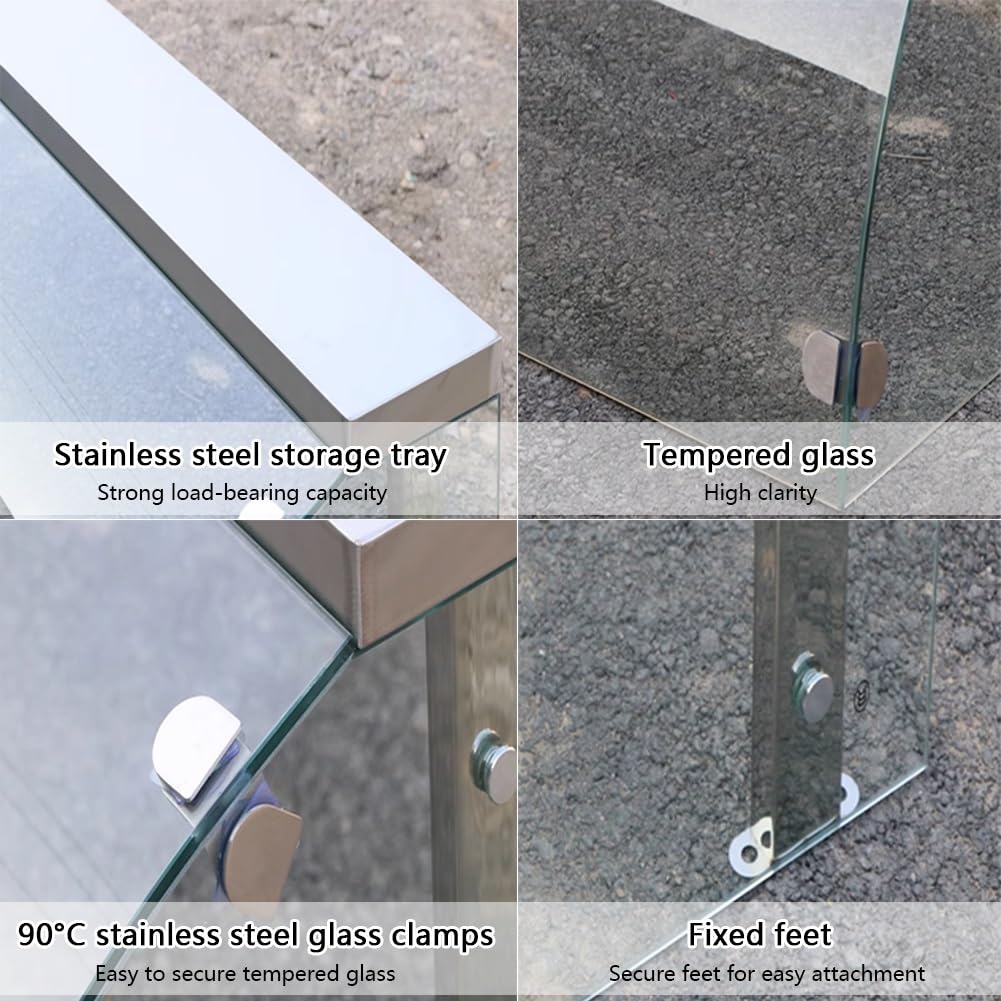 Gewerbliche Thekenvitrine Für Speisen, Gebäckvitrine, Glas-Thekenvitrine Für Bäckereien Für Buffetrestaurants, Einfach Zu Montieren(81x53x50cm)