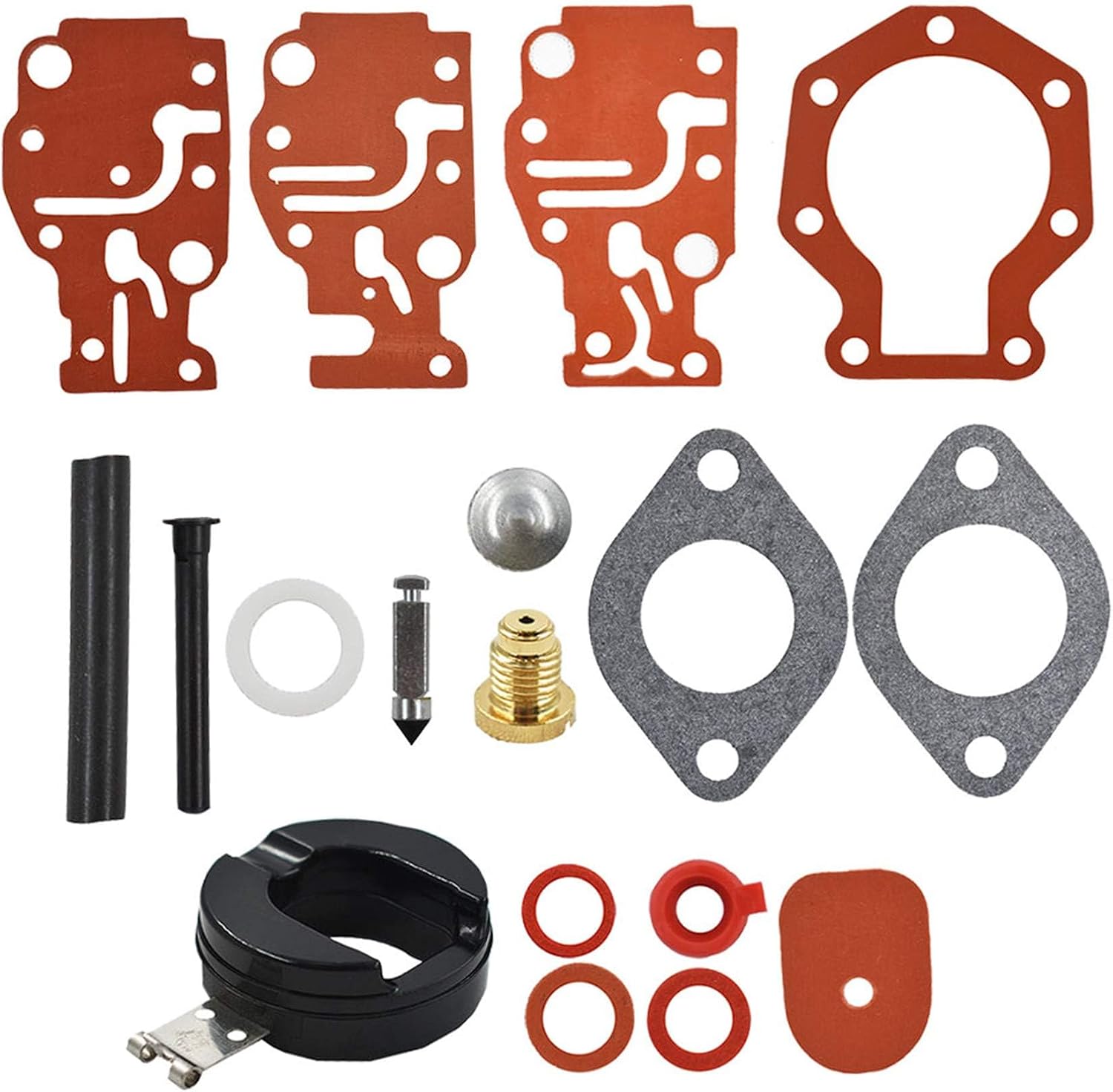 Carburetor Repair Kit Replacement for Johnson Evinrude 6hp 8hp 9.9hp 15hp 20hp 439073 0439073 431897 0431897 18-7219 GLM 40600