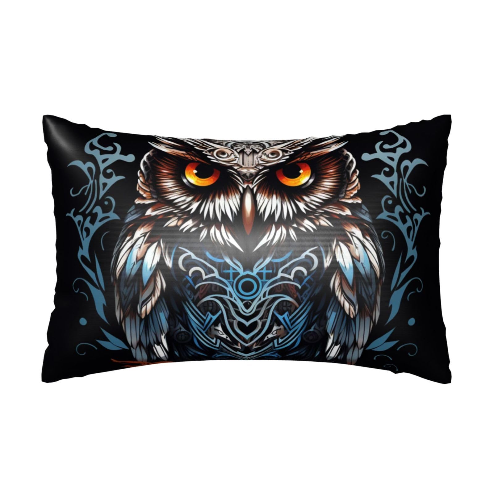 Satin Pillowcase for Hair and Skin, owl Pillow Case Queen Size 20x30 Inches, Cooling Silky Pillowcases with Zipper Ultra Smooth and Soft Pillow Cover for Sleeping
