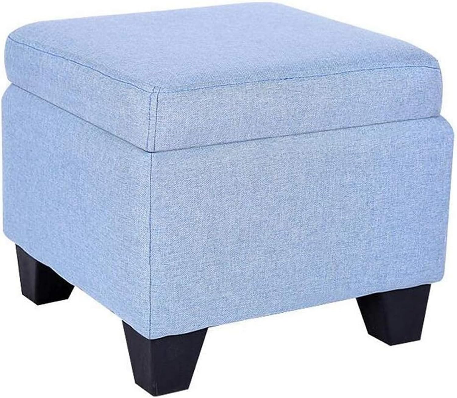 Tabouret de canapé bleu pour salon et balcon | Repose-pieds cosy en tissu