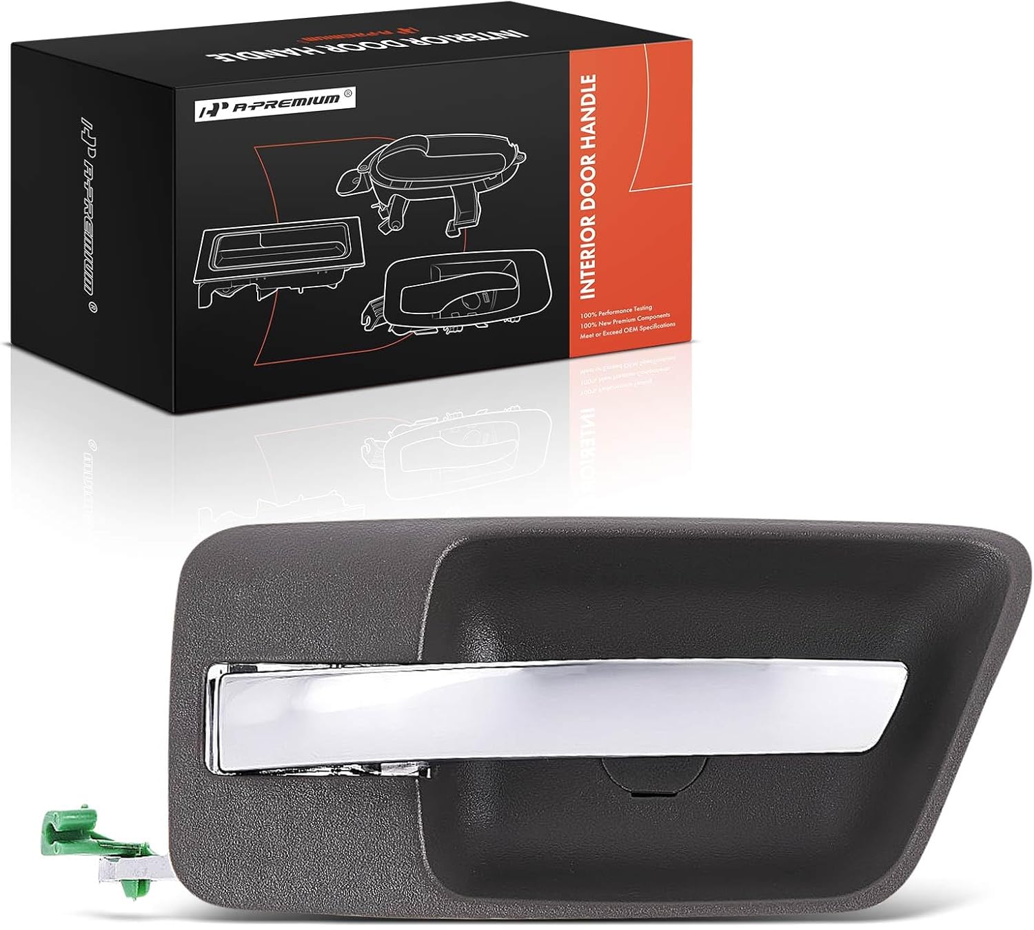 A-Premium Front or Rear Left Driver Side Interior Door Handle Compatible with Chrysler 300 2008 2009 2010, Khaki Housing with Chrome Lever, Replace# 1LF89ZJ8AA