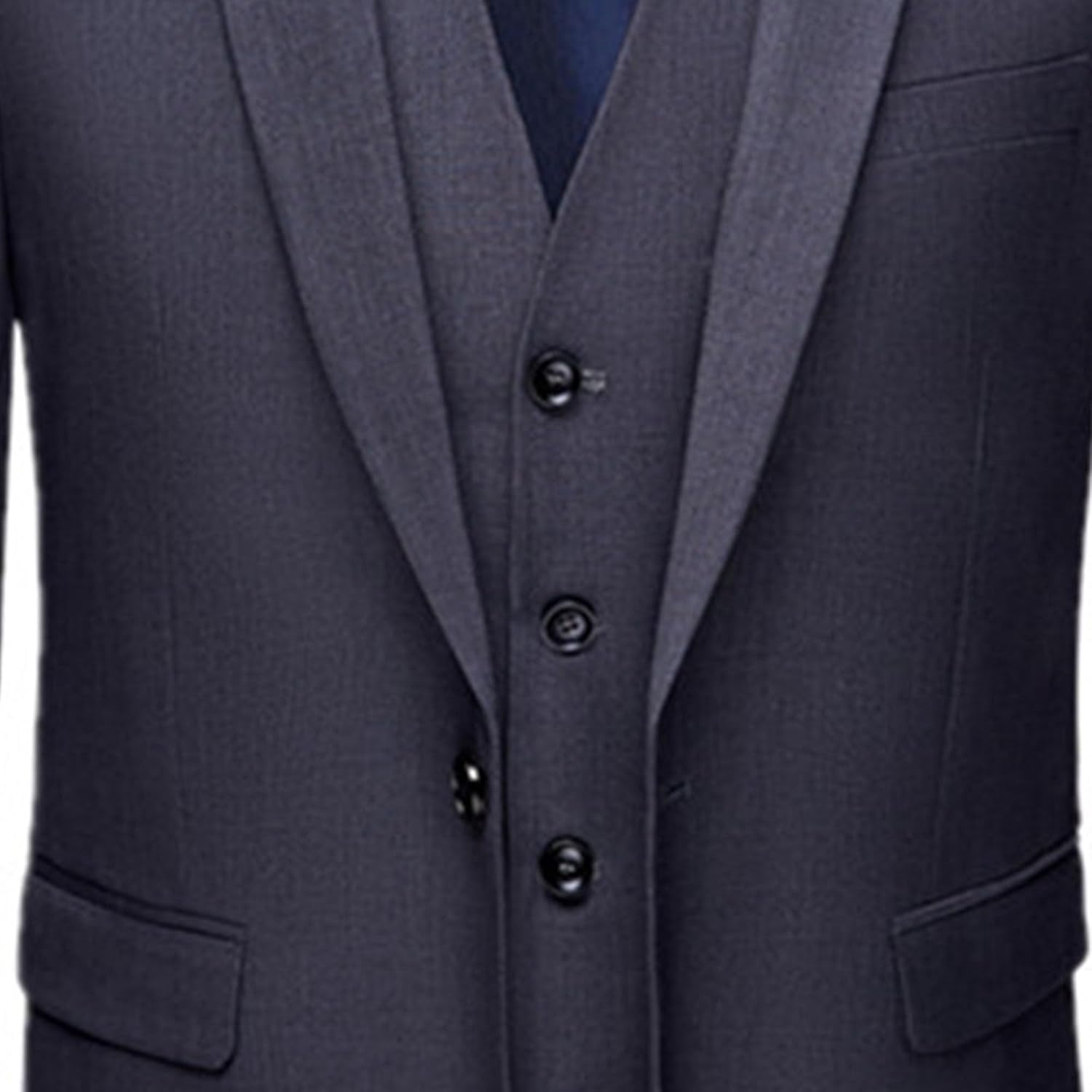 JEsilunmaMY Men's 3 Pieces Slim Suit Set Casual 1 Button Business Wedding Prom Tuxedo Suits Solid Blazer Jacket Vest Pants