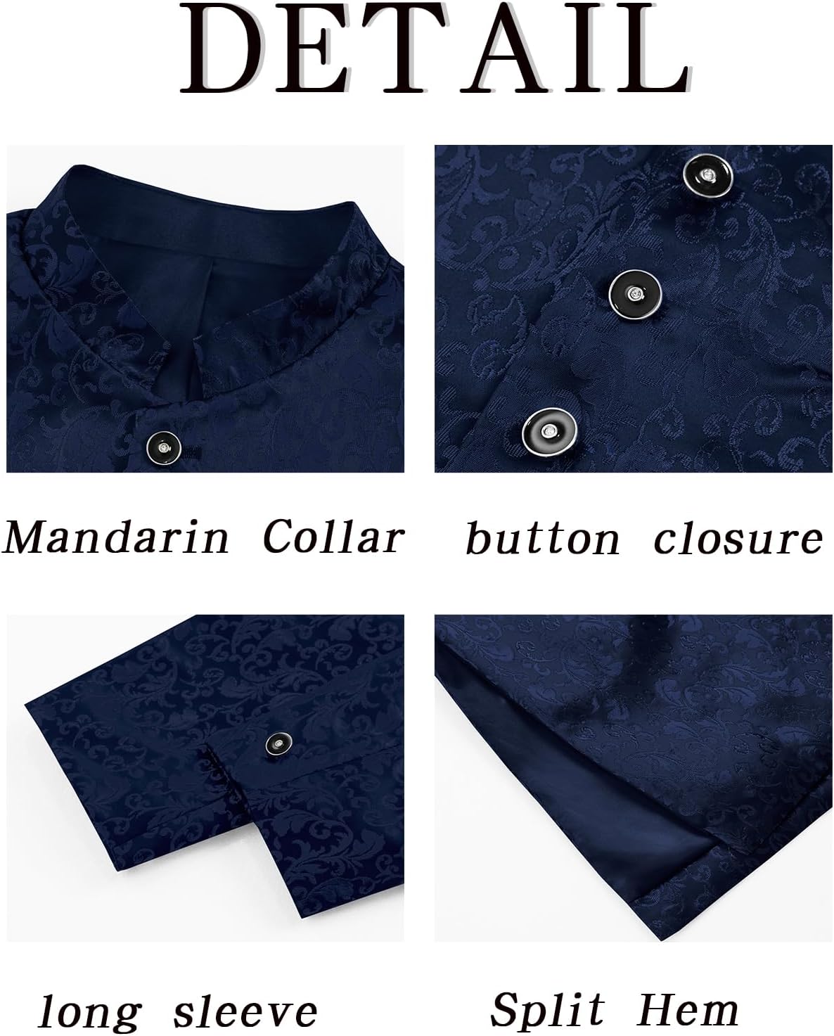 Runcati Mens Kurta Sherwani Coats Kaftan Indian Ethnic Royal Suits Mandarin Collar Wedding Festive Party Blazer - Image 5