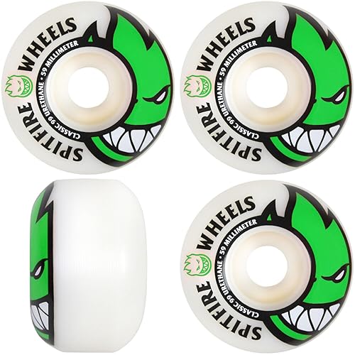 Miniatura 2 de Spitfire Skatebaord Wheels Bighead BlancoRojo - Rodamientos de huesos - Bones Reds - Rodamientos de precisión para monopatín (8) paquete -