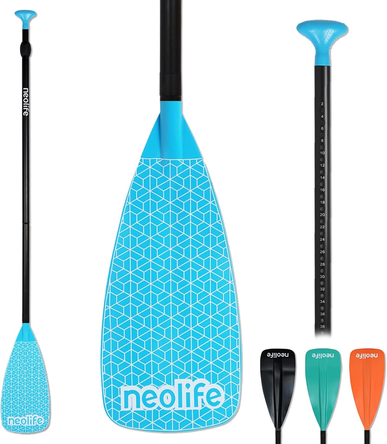 SUP Paddleboard Paddle with Aluminium Shaft and Enhanced PP Blade, Adjustable Stand Up Paddle Board Paddle, 66-82" (170-210 cm)
