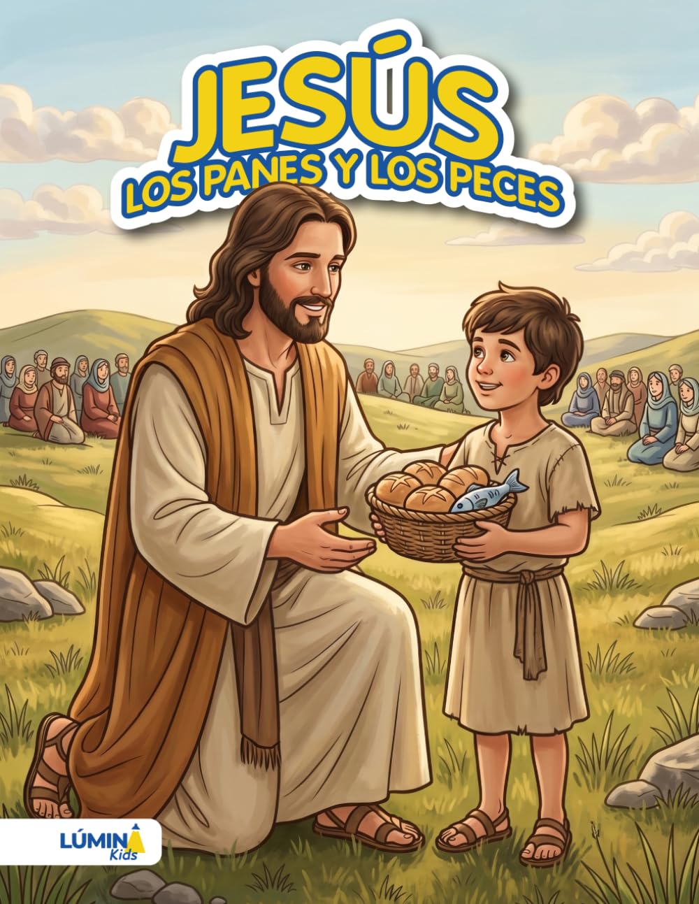 Libro para Colorear Cristiano: Jesús, los Panes y los Peces: Historias Bíblicas Para Colorear