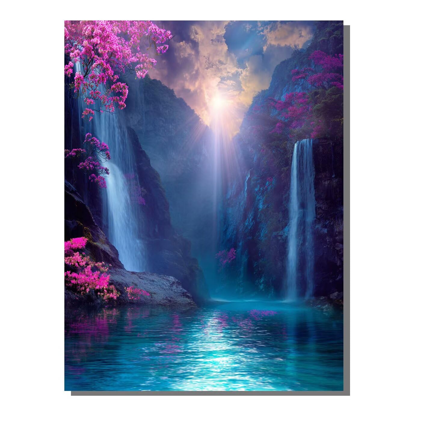 Landschaft Berg Malen Nach Zahlen Erwachsene, Paint by Numbers Adult Anfänger Kreativ Set für, Heimwerk Malen Nach Zahlen Kinder, Pinsel und 36 Acrylfarbe Als, für Deko Wohnzimmer 60 x 80 cm BJHWK754