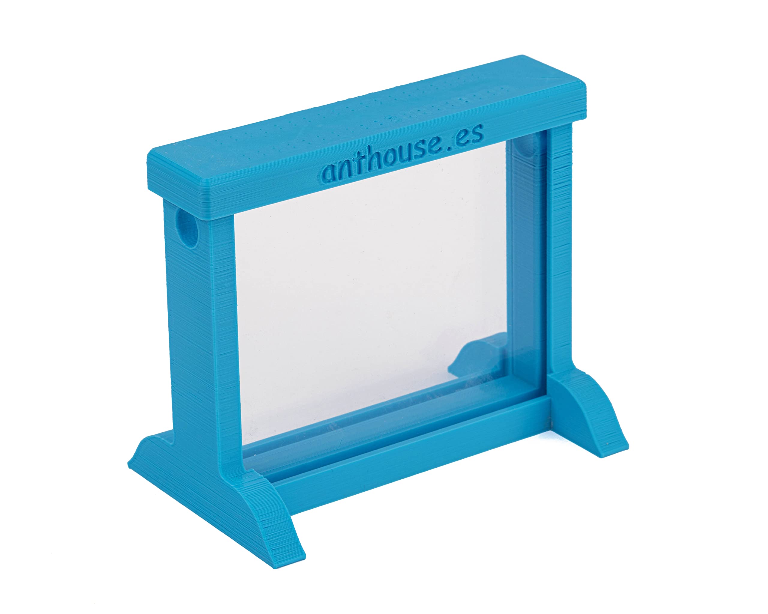 AntHouse - Natürliche Ameisenfarm aus Sand | 3D Basic Set (Sandwich + Futterbox) Himmelblau | Inklusive Ameisen - 4