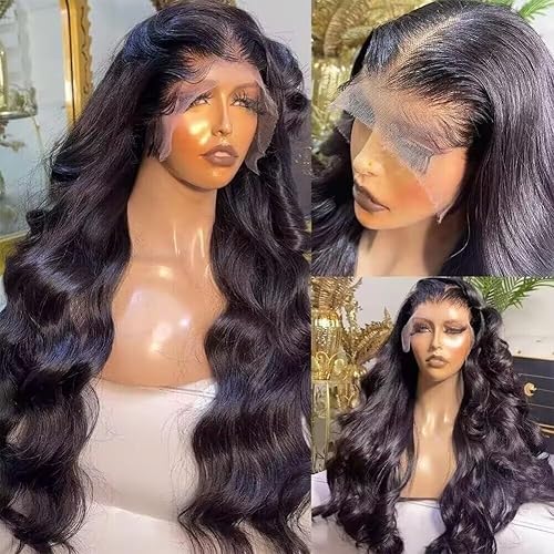 Miniatura 8 de Pelucas de cabello humano ondulado de densidad 180 con encaje frontal transparente HD de 13 x 6 pulgadas, línea de cabello de color natural con