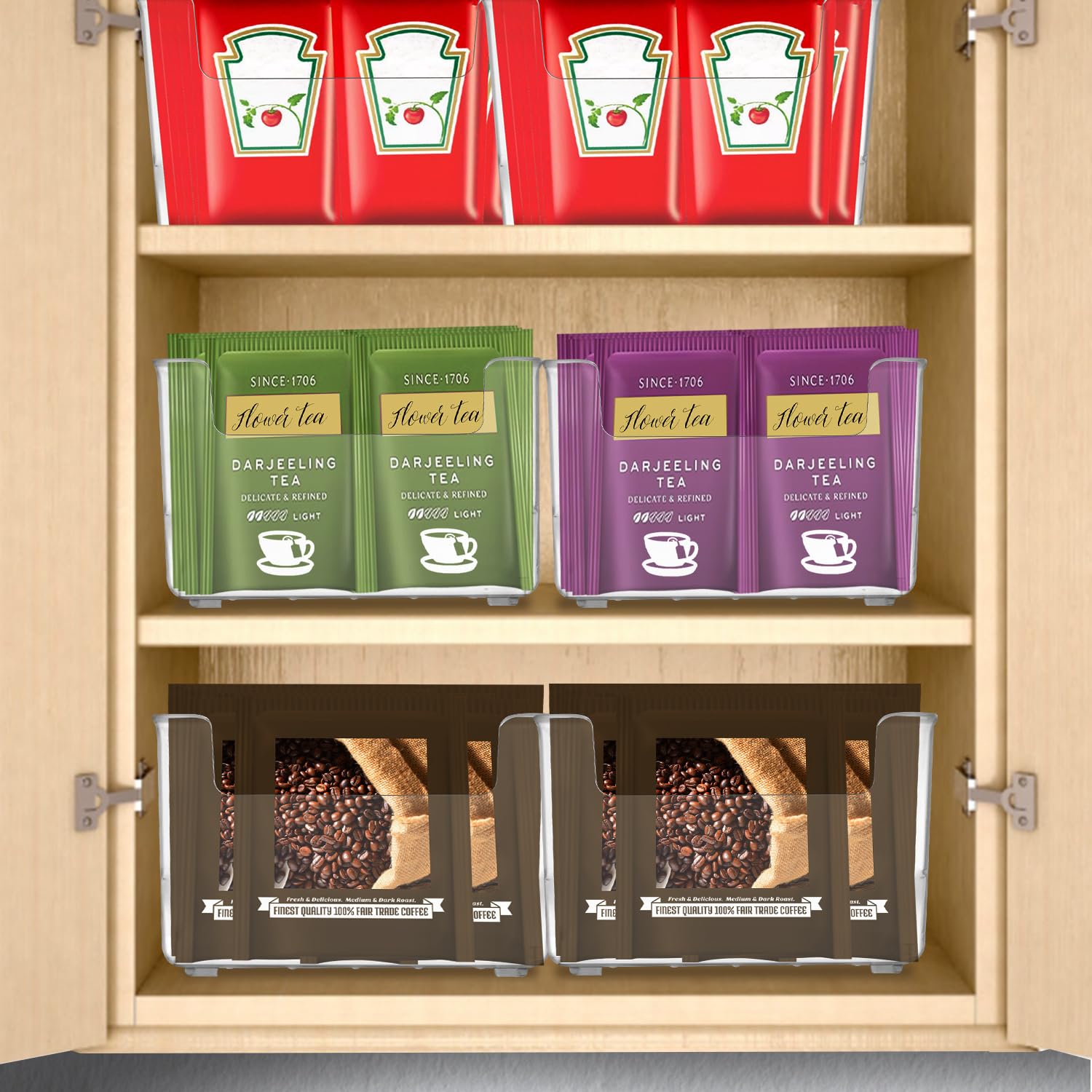 Soportes Para Paquetes De Azúcar, Porta Bolsas Té Caja Organizador Transparente Acrílico Té, Cápsulas Para Restaurante, Hotel, Cafetería, Mesa, Oficina