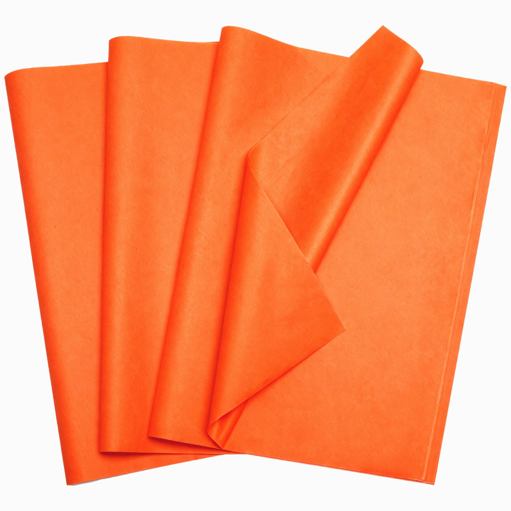 Bobobag 100 Sheets Orange Tissue Paper 20"X14" Tissue Paper for Gift Bags, Gift Wrapping Tissue, Christmas Tissue Paper Anniversary Holiday Decoration Arts Craft