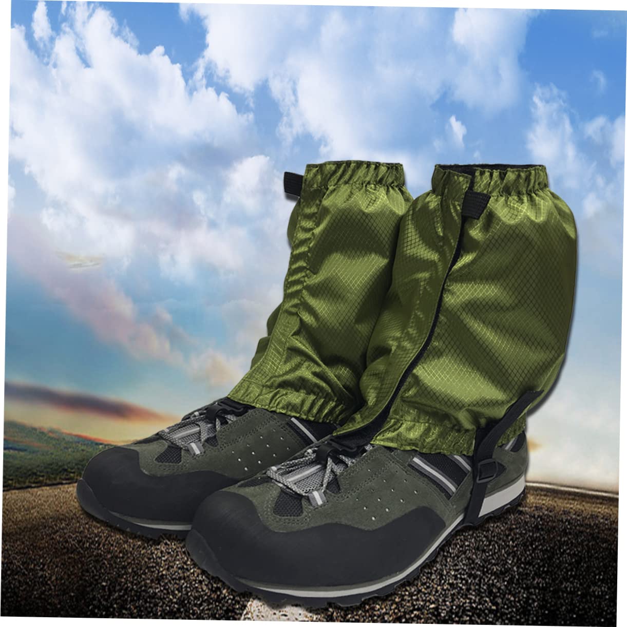Happyyami 3 Paires Guêtre pour La Randonnée en Plein Air Bottes De Neige Guêtres De Neige Guêtres Anti-déchirure Aux Chevilles Guêtres De Marche Guêtres De Bottes d'escalade Green