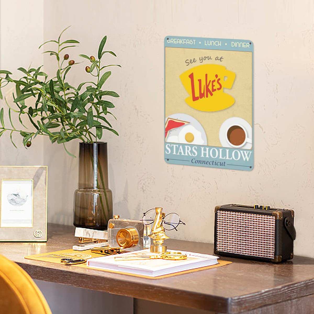 Targa Latta Luke's Diner – Decorazione Murale In Metallo Per Casa E Bar – Ispirata A Gilmore Girls - 2